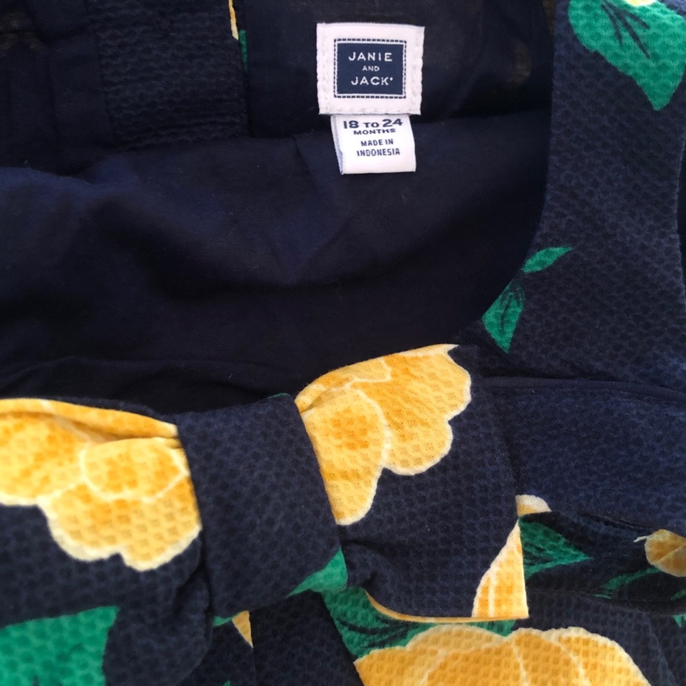 Janie and Jack Hamptons Hideaway Floral Piqué Dress - Picture 7 of 8